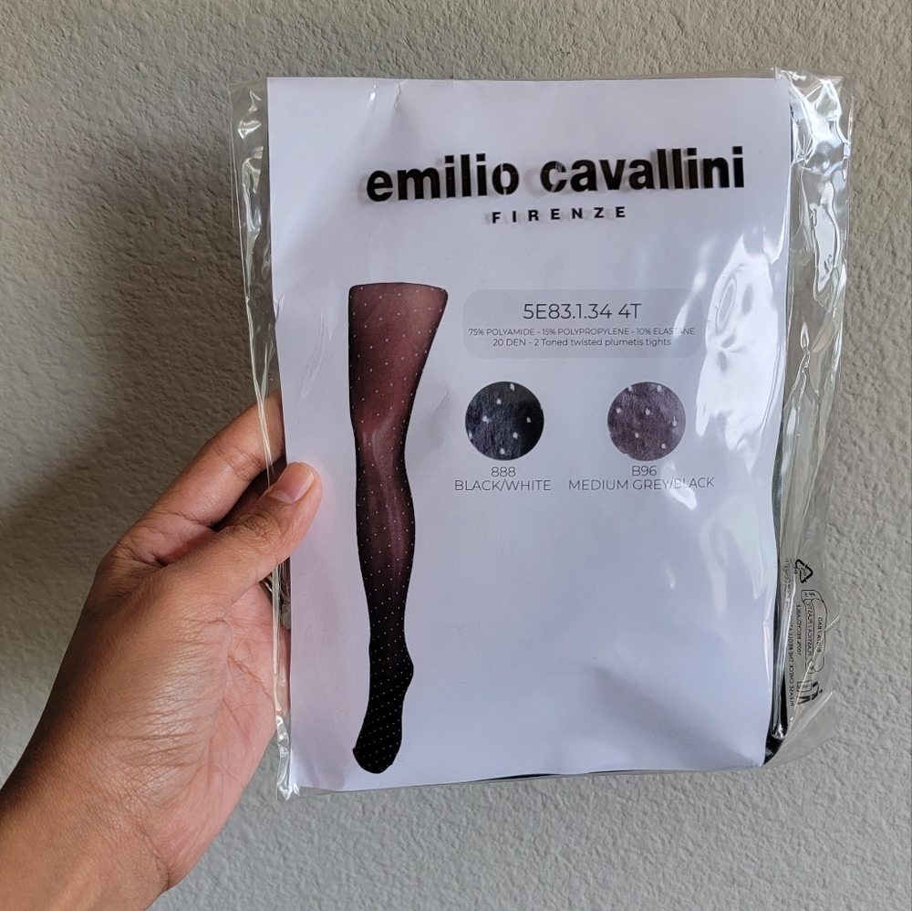 Anthropologie Emilio Cavallini 2 toned Twisted Plumetis Tights